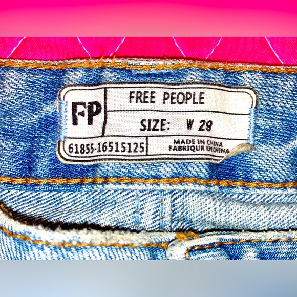 NWT! free People Floral Embroidery Jeans - Picture 3 of 7